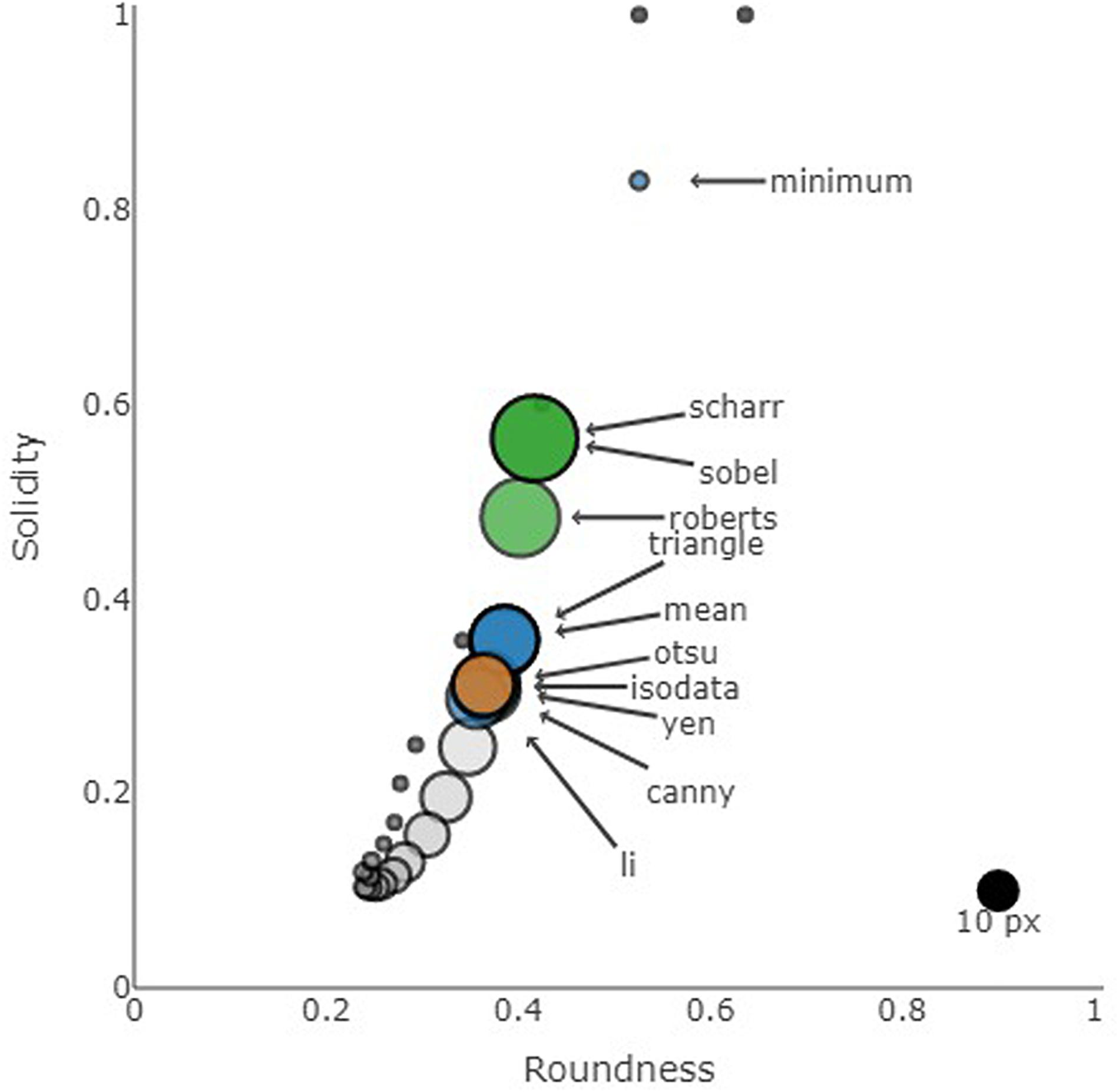 the interpretation of particle size, shape, and carbon flux of