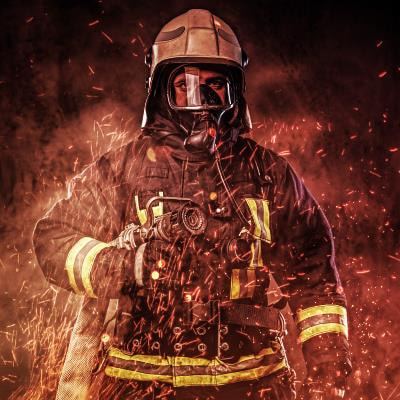 Cover image for research topic "Challenges and Emerging Issues on Firefighter’s Toxic Chemical Exposure: Smoke Chemicals, Contaminated PPE, and Off-gassing"