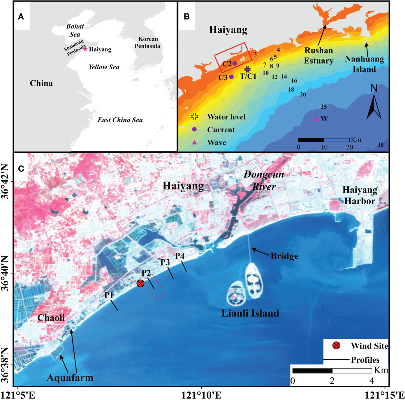 Frontiers  Geomorphological response of sandy beach to tropical cyclones  with different characteristics