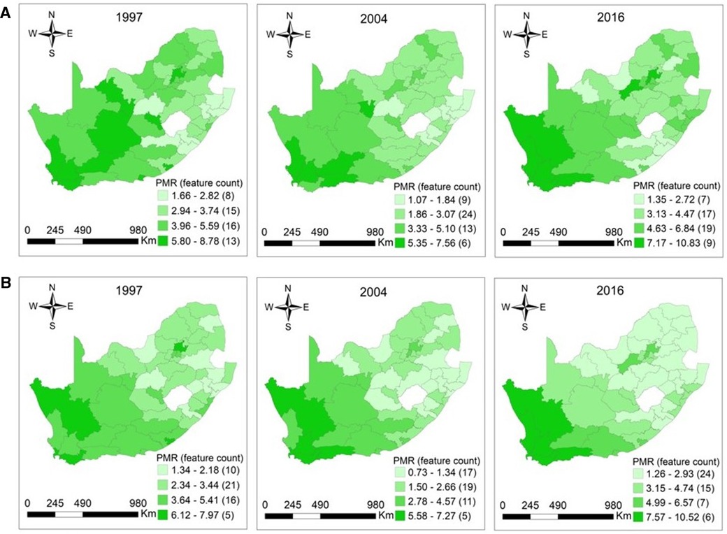 Frontiers | Cancer Mortality Distribution In South Africa, 1997–2016