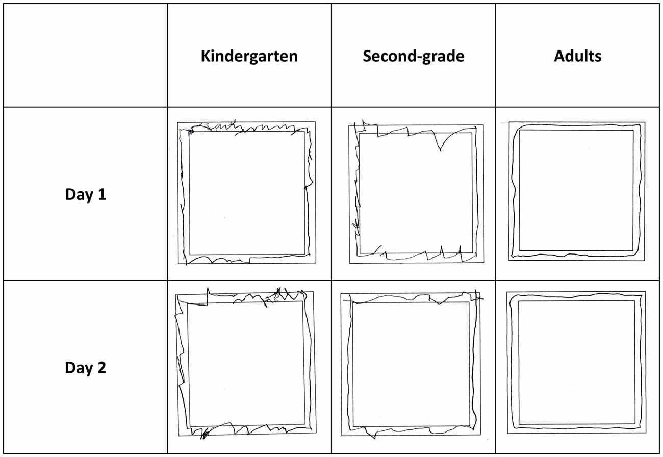 Frontiers A Developmental Perspective in Learning the MirrorDrawing Task