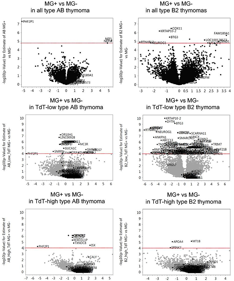 Frontiers Thymoma Associated Myasthenia Gravis Tamg Differential Expression Of Functional Pathways In Relation To Mg Status In Different Thymoma Histotypes Immunology