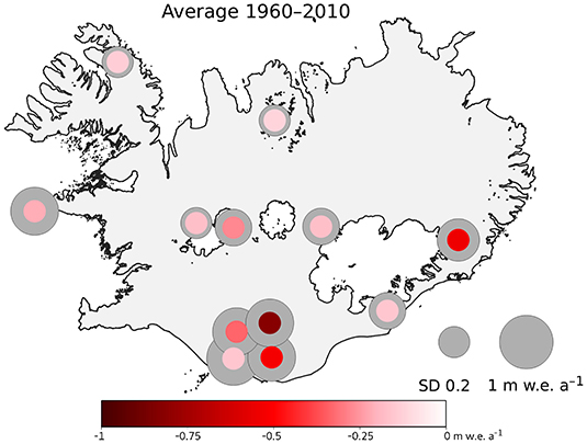 Frontiers Mass Balance Of 14 Icelandic Glaciers 1945 17 Spatial Variations And Links With Climate Earth Science