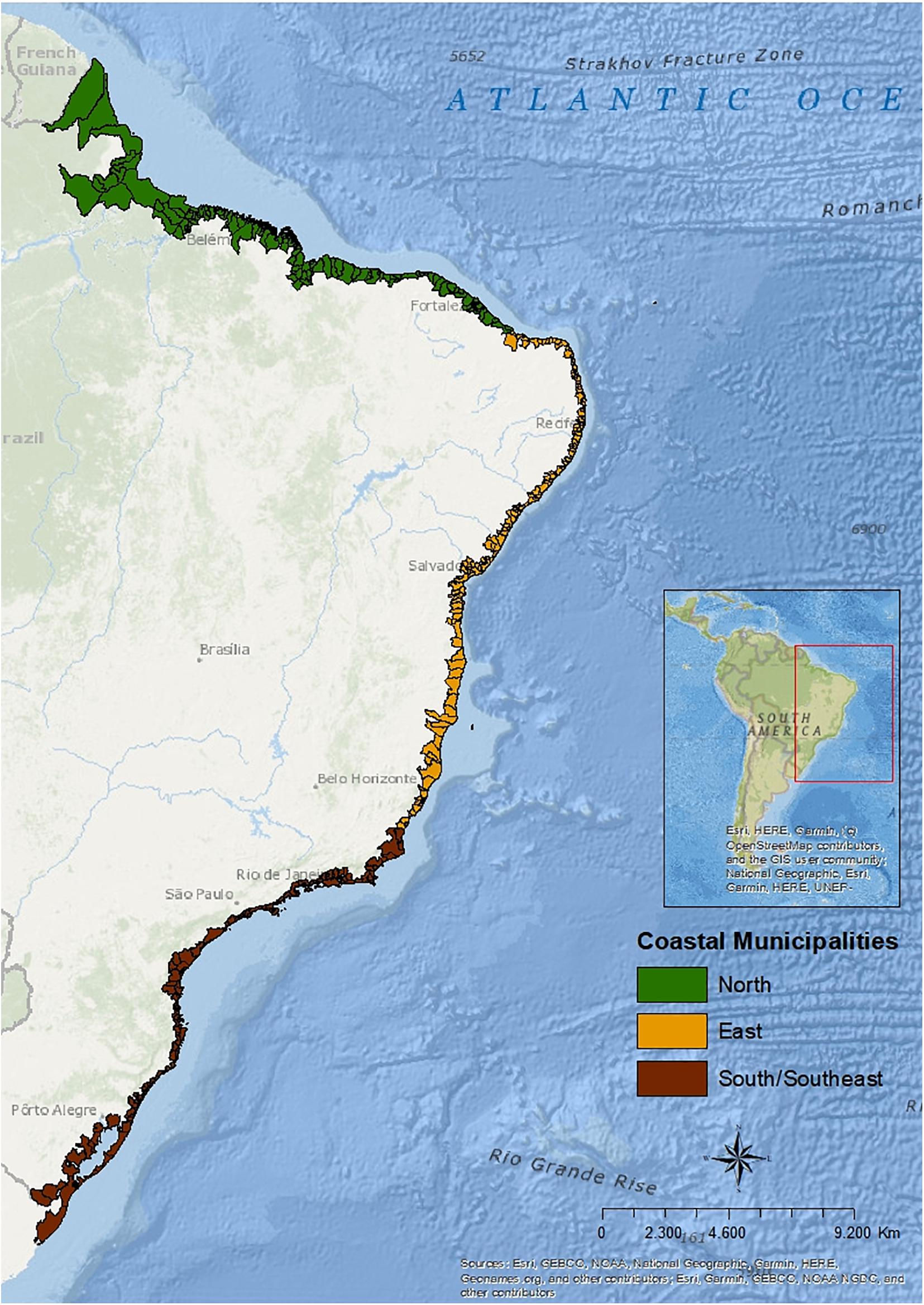 Ports analysed in the southeast region of Brazil
