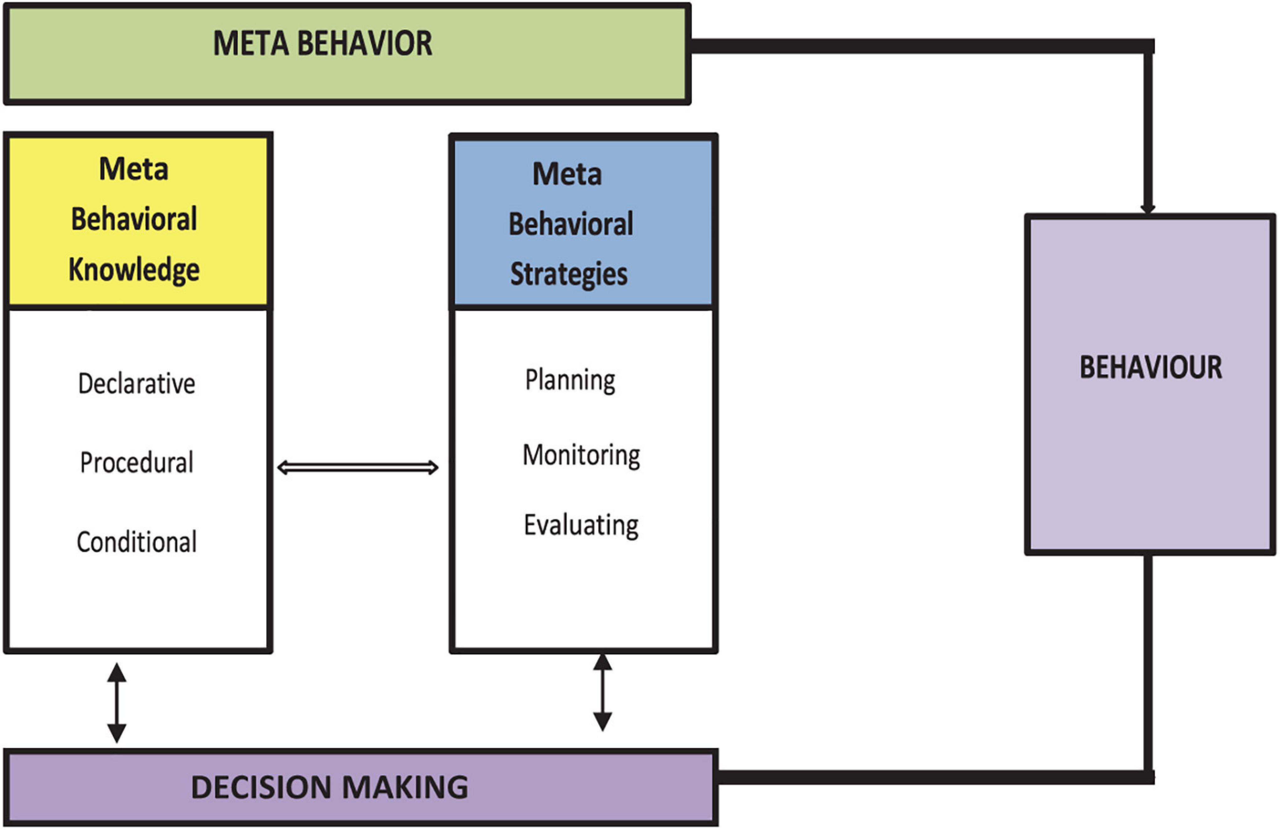 Frontiers Thinking About Behavior Perspective on Meta Behavior