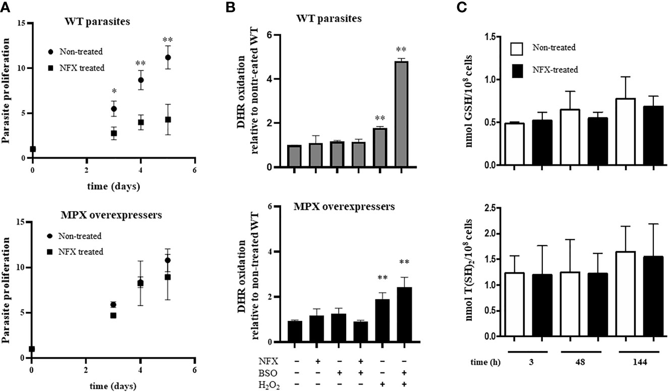 Frontiers  Trypanosoma cruzi Mitochondrial Peroxiredoxin Promotes  Infectivity in Macrophages and Attenuates Nifurtimox Toxicity