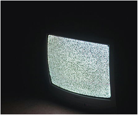 Figure 3 - TV snowflakes screen composed of black and white dot, line, or square.
