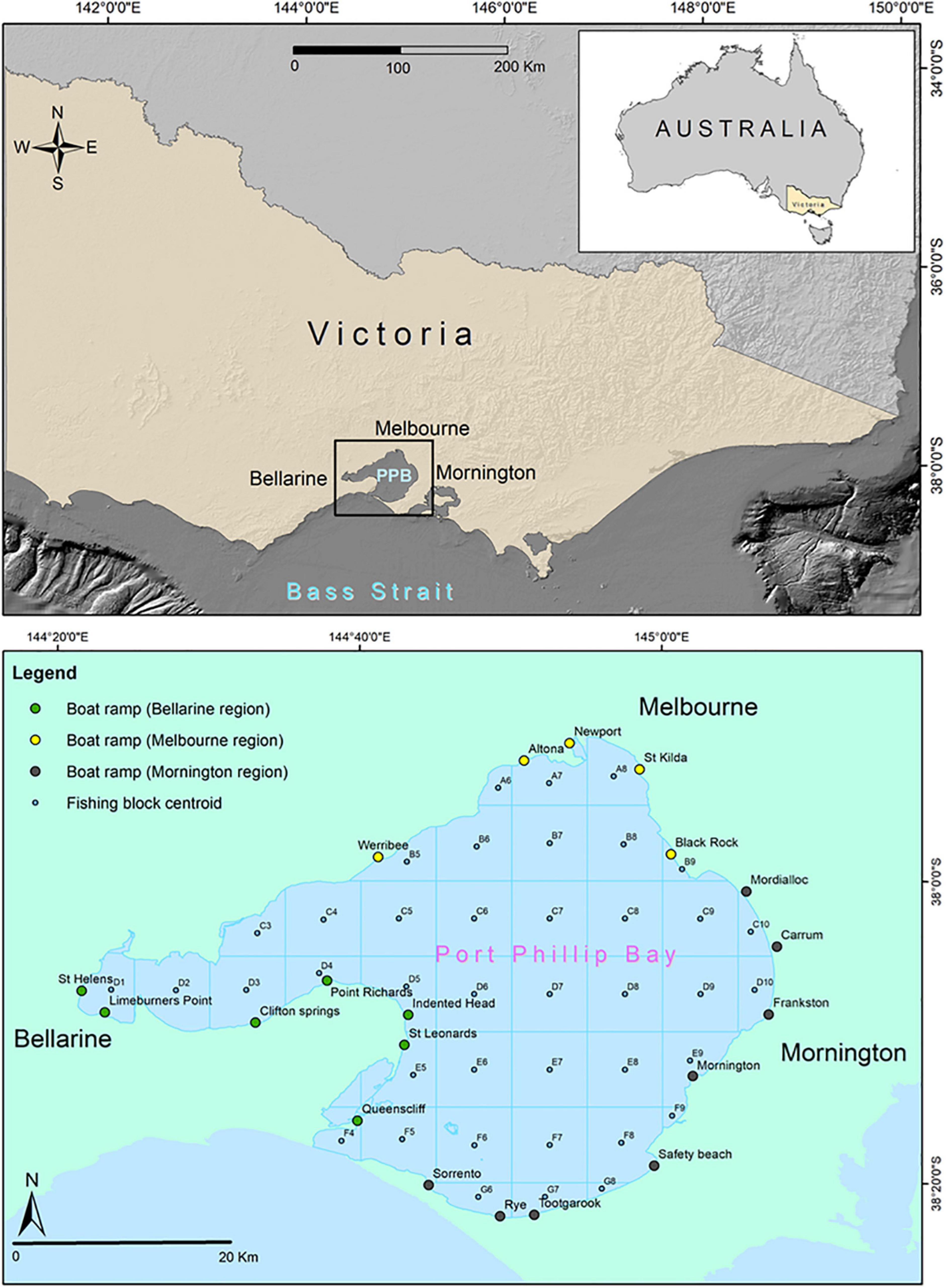 Frontiers  Angling to Reach a Destination to Fish—Exploring the Land and  Water Travel Dynamics of Recreational Fishers in Port Phillip Bay, Australia
