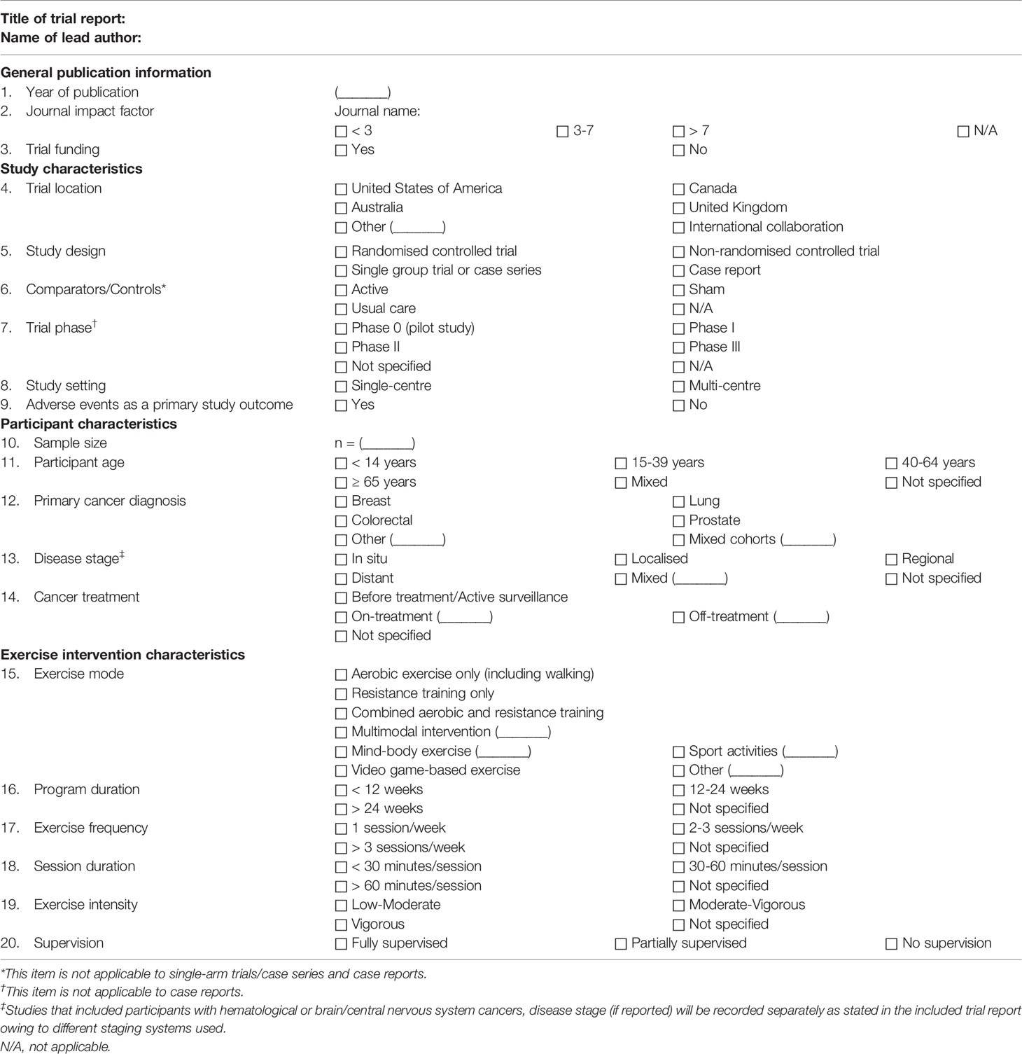 Frontiers | Adverse Events Reporting of Clinical Trials in Exercise ...