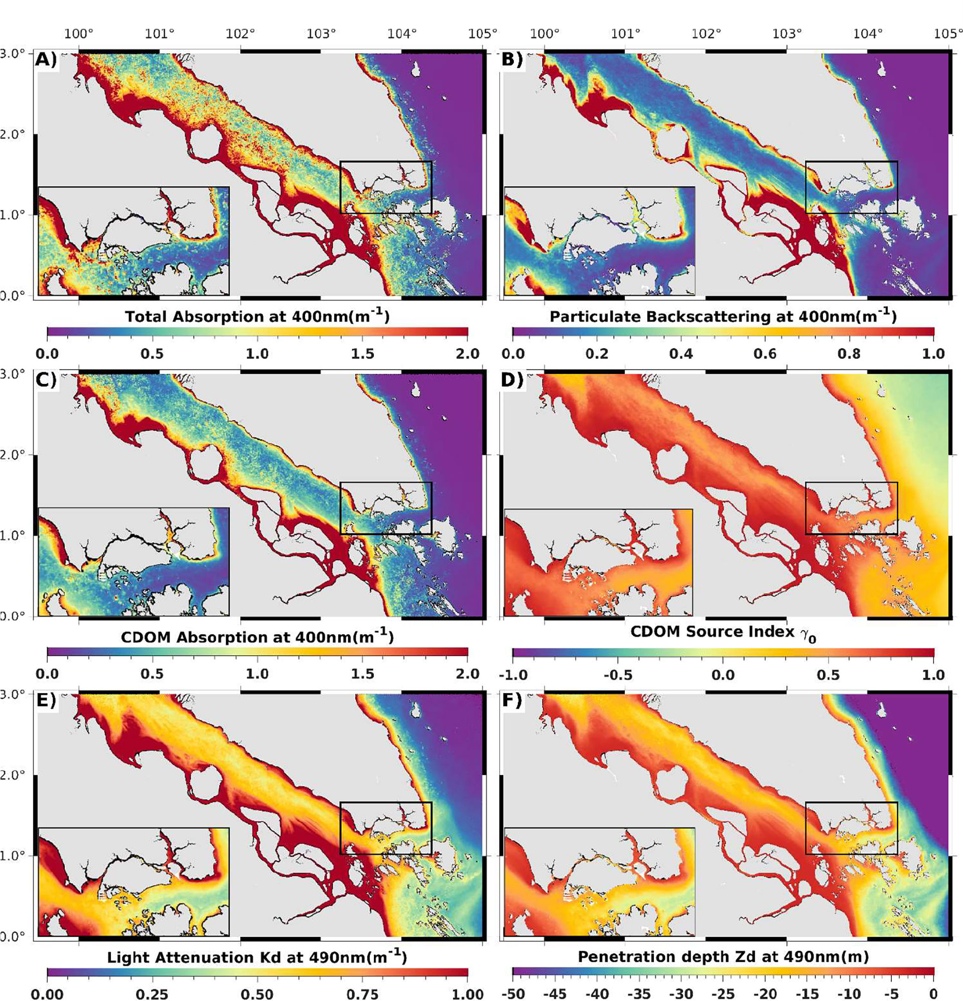 BG - Spatial and temporal dynamics of suspended sediment concentrations in  coastal waters of the South China Sea, off Sarawak, Borneo: ocean colour  remote sensing observations and analysis