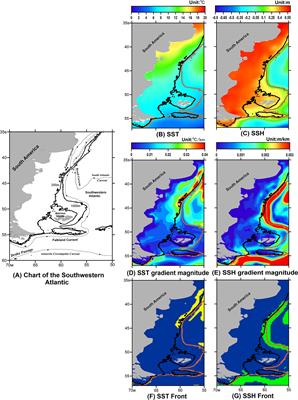 Frontiers | Southwestern Atlantic ocean fronts detected from the fusion ...