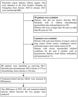 Frontiers | PD-1 blockade combined with gemcitabine plus nab-paclitaxel ...