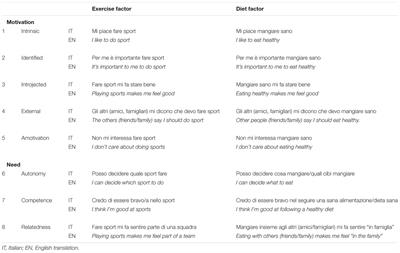 Frontiers Development And Validation Of A Self Determination Theory Based Measure Of Motivation To Exercise And Diet In Children Psychology