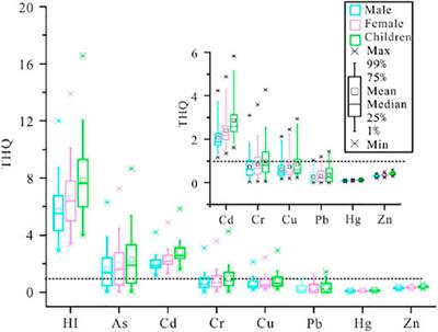 Health risk assessment of potentially toxic elements in the dry