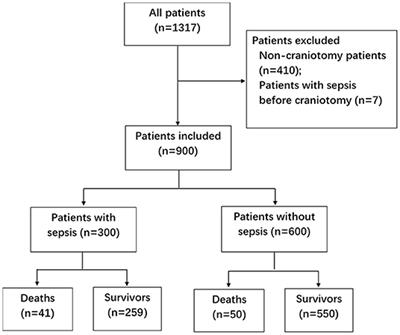 Frontiers  Incidence, Risk Factors and Outcomes of Sepsis in Critically  Ill Post-craniotomy Patients: A Single-Center Prospective Cohort Study