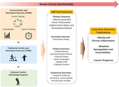 Frontiers  Targeting Adiposity and Inflammation With Movement to Improve  Prognosis in Breast Cancer Survivors (The AIM Trial): Rationale, Design,  and Methods