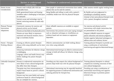 Frontiers | Telehealth delivery of physical therapist-led interventions ...