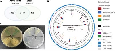 Frontiers  Genomic Characterization of Cronobacter spp. and Salmonella  spp. Strains Isolated From Powdered Infant Formula in Chile